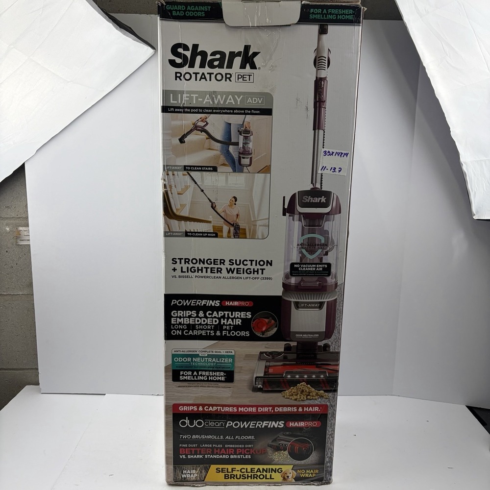 Shark Rotator Pet Lift-away Adv Upright Vacuum/duoclean Powerfins Hairpro Read